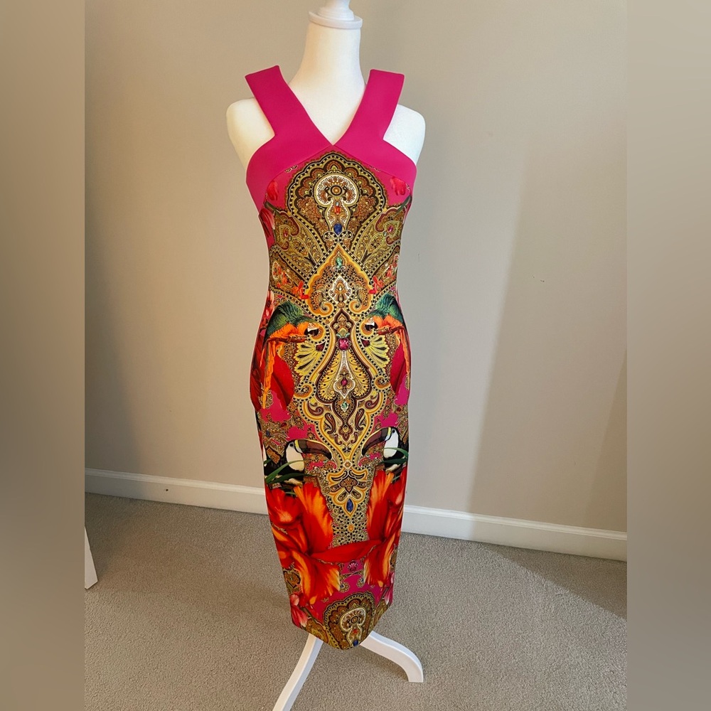 Ted Baker Tropical Print Midi Dress